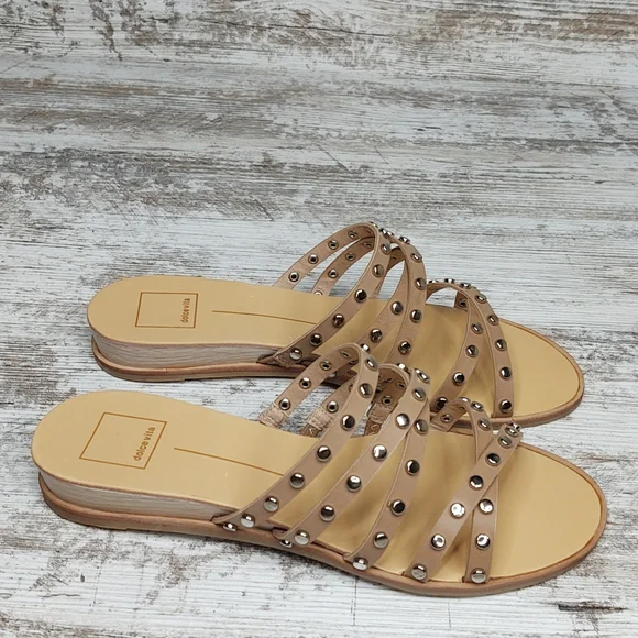 🟦NIB Dolce Vita Pinta Cafe Studded Strappy Slide Sandal - Picture 12 of 16
